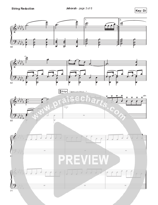 Jehovah (Choral Anthem SATB) String Reduction (Elevation Worship / Chris Brown / Arr. Mason Brown)