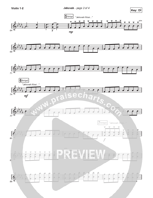 Jehovah (Choral Anthem SATB) String Pack (Elevation Worship / Chris Brown / Arr. Mason Brown)