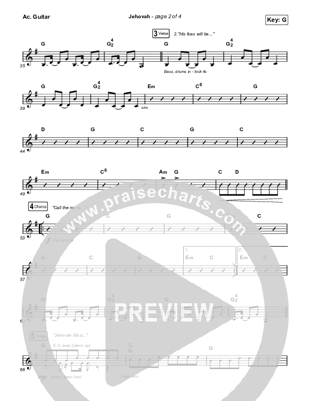 Jehovah (Worship Choir/SAB) Acoustic Guitar (Elevation Worship / Chris Brown / Arr. Mason Brown)