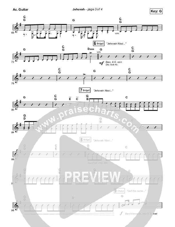 Jehovah (Worship Choir/SAB) Acoustic Guitar (Elevation Worship / Chris Brown / Arr. Mason Brown)