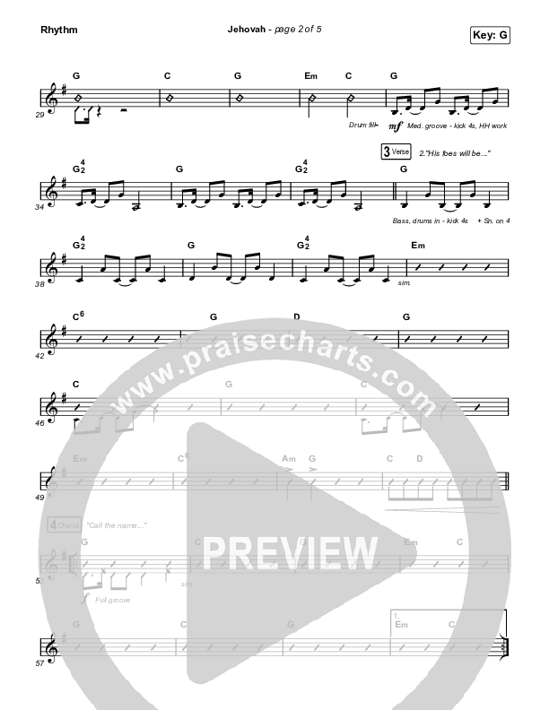 Jehovah (Worship Choir/SAB) Rhythm Pack (Elevation Worship / Chris Brown / Arr. Mason Brown)