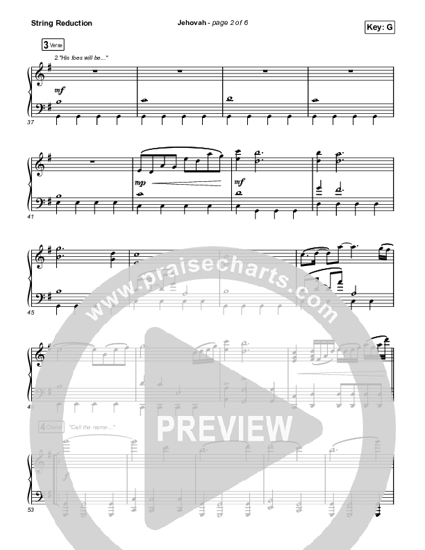 Jehovah (Worship Choir/SAB) String Reduction (Elevation Worship / Chris Brown / Arr. Mason Brown)