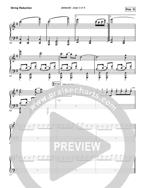 Jehovah (Worship Choir/SAB) String Reduction (Elevation Worship / Chris Brown / Arr. Mason Brown)