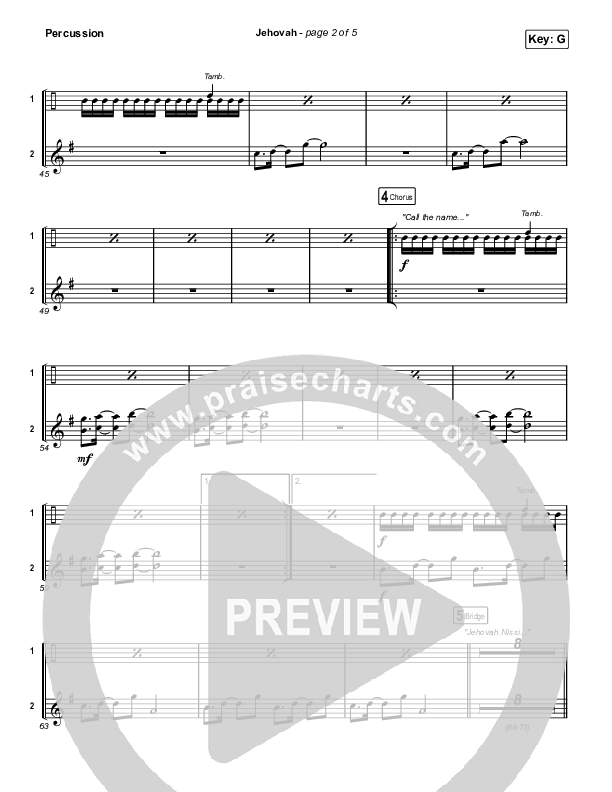 Jehovah (Sing It Now) Percussion (Elevation Worship / Chris Brown / Arr. Mason Brown)