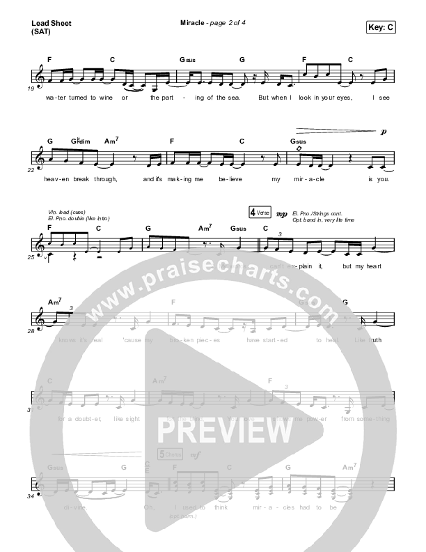 Miracle Lead Sheet (SAT) (Riley Clemmons)