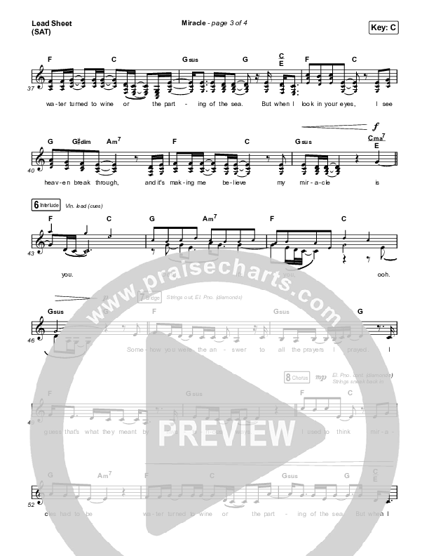 Miracle Lead Sheet (SAT) (Riley Clemmons)