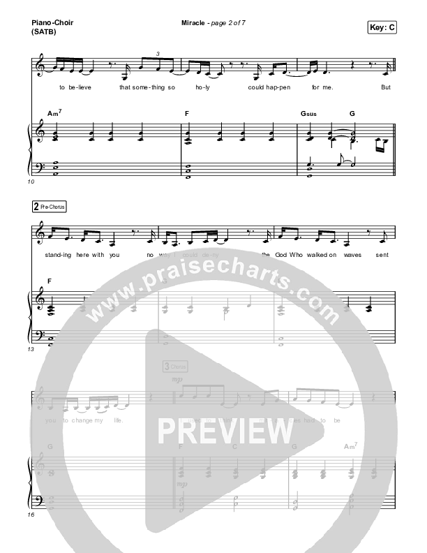 Miracle Piano/Vocal (SATB) (Riley Clemmons)