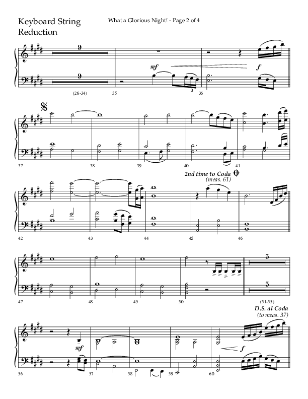 What A Glorious Night (Choral Anthem SATB) String Reduction (Lifeway Choral / Arr. Craig Adams / Arr. Ken Barker / Arr. Danny Zaloudik)