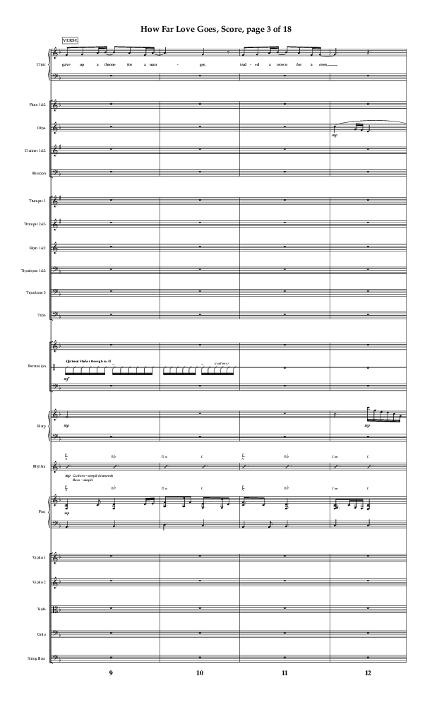 How Far Love Goes (Choral Anthem SATB) Conductor's Score (Lifeway Choral / Arr. Craig Adams)