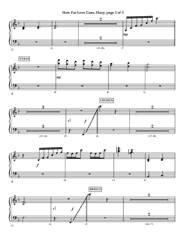 How Far Love Goes (Choral Anthem SATB) Harp (Lifeway Choral / Arr. Craig Adams)