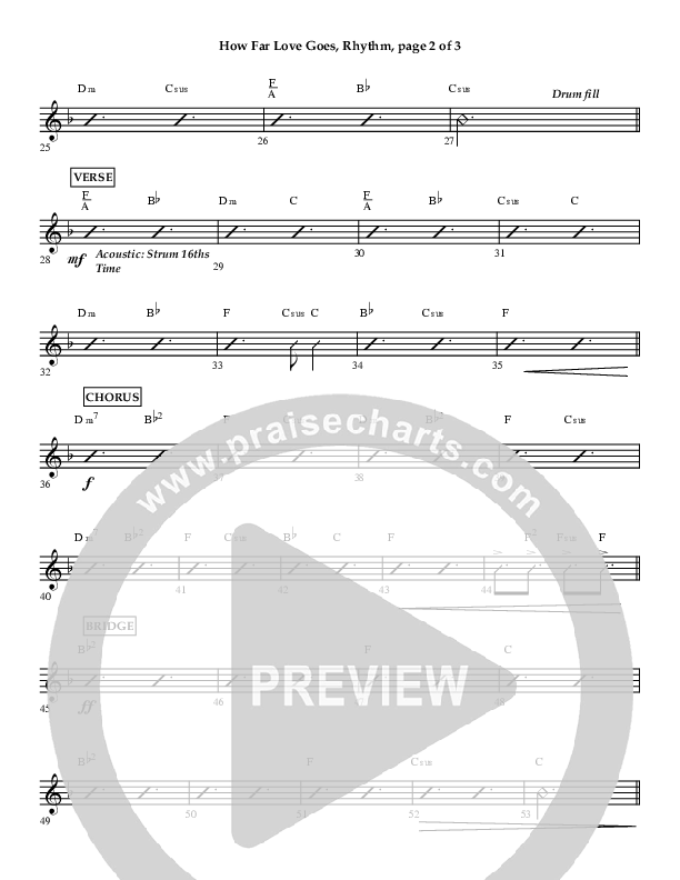 How Far Love Goes (Choral Anthem SATB) Lead Melody & Rhythm (Lifeway Choral / Arr. Craig Adams)