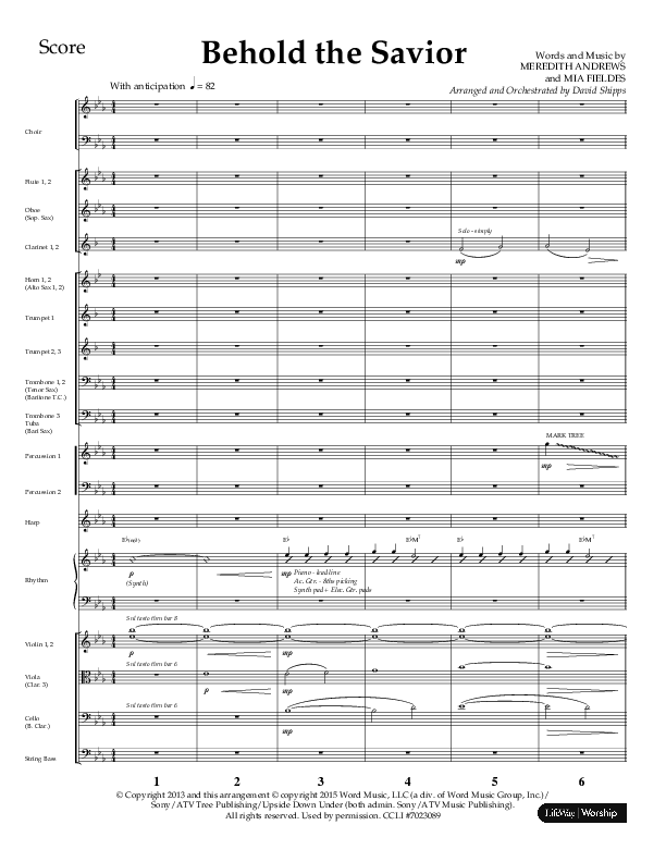Behold The Savior (Choral Anthem SATB) Conductor's Score (Lifeway Choral / Arr. David Shipps)