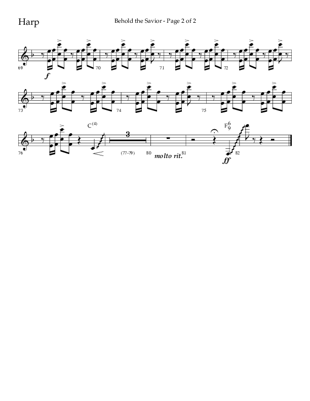 Behold The Savior (Choral Anthem SATB) Harp (Lifeway Choral / Arr. David Shipps)