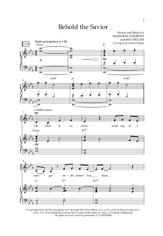 Behold The Savior (Choral Anthem SATB) Anthem (SATB/Piano) (Lifeway Choral / Arr. David Shipps)