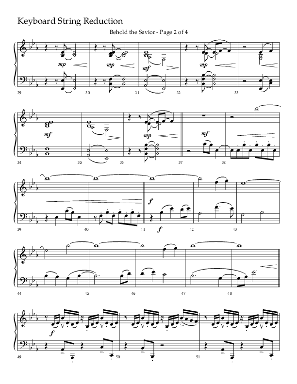 Behold The Savior (Choral Anthem SATB) String Reduction (Lifeway Choral / Arr. David Shipps)