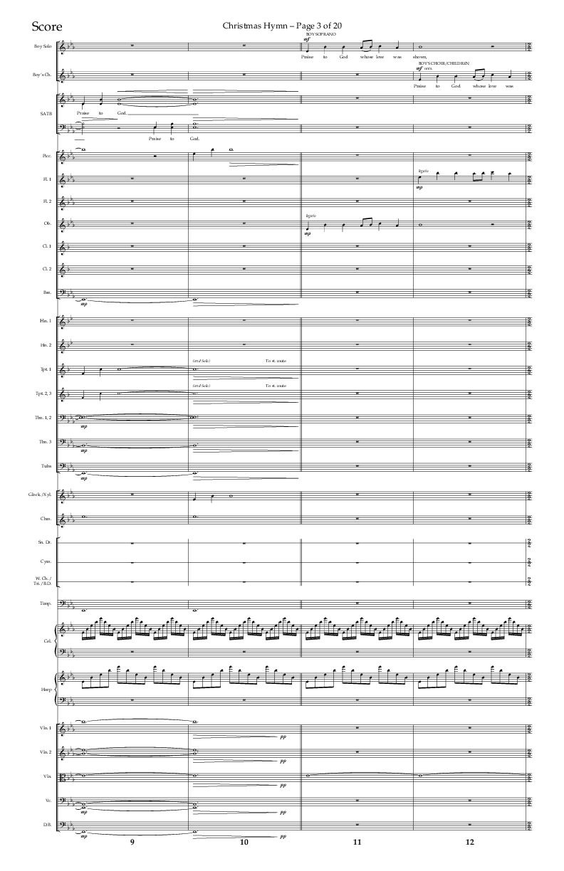 Christmas Hymn (Praise To God Whose Love Was Shown) (Choral Anthem SATB) Conductor's Score (Lifeway Choral / Arr. Robert Sterling)