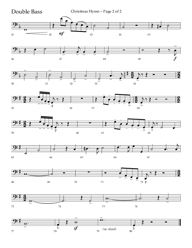 Christmas Hymn (Praise To God Whose Love Was Shown) (Choral Anthem SATB) Double Bass (Lifeway Choral / Arr. Robert Sterling)