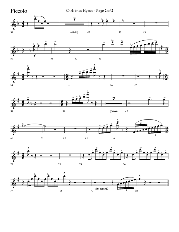 Christmas Hymn (Praise To God Whose Love Was Shown) (Choral Anthem SATB) Flute/Piccolo (Lifeway Choral / Arr. Robert Sterling)