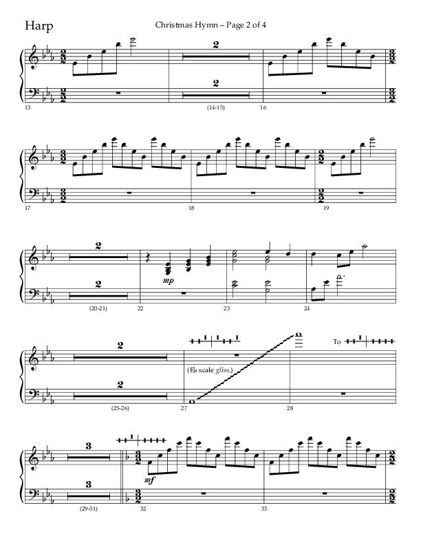 Christmas Hymn (Praise To God Whose Love Was Shown) (Choral Anthem SATB) Harp (Lifeway Choral / Arr. Robert Sterling)