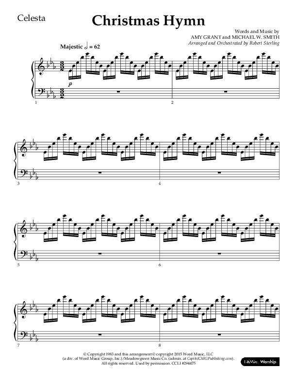 Christmas Hymn (Praise To God Whose Love Was Shown) (Choral Anthem SATB) Percussion (Lifeway Choral / Arr. Robert Sterling)