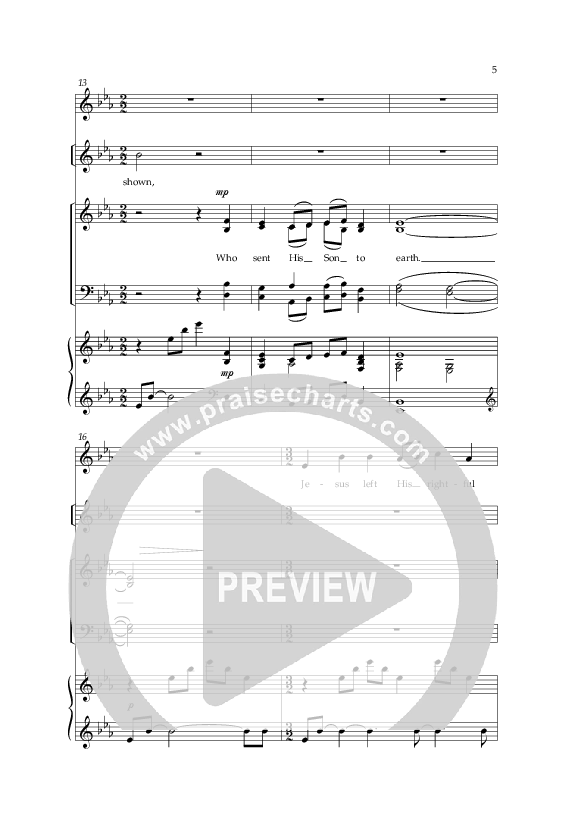 Christmas Hymn (Praise To God Whose Love Was Shown) (Choral Anthem SATB) Anthem (SATB/Piano) (Lifeway Choral / Arr. Robert Sterling)