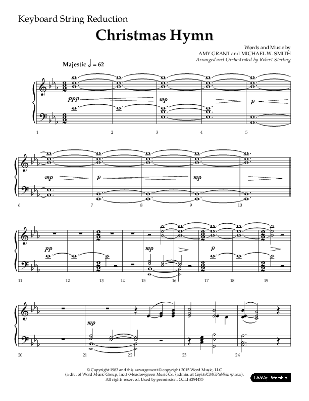 Christmas Hymn (Praise To God Whose Love Was Shown) (Choral Anthem SATB) String Reduction (Lifeway Choral / Arr. Robert Sterling)