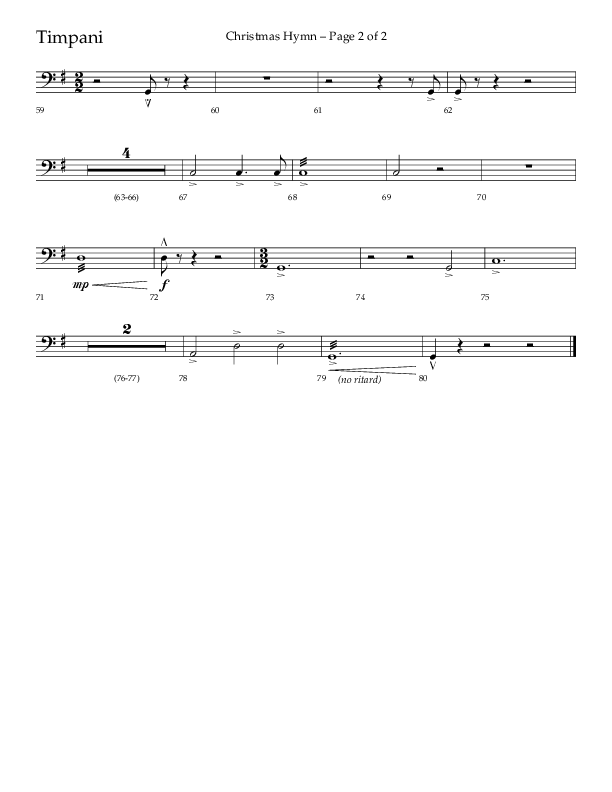 Christmas Hymn (Praise To God Whose Love Was Shown) (Choral Anthem SATB) Timpani (Lifeway Choral / Arr. Robert Sterling)