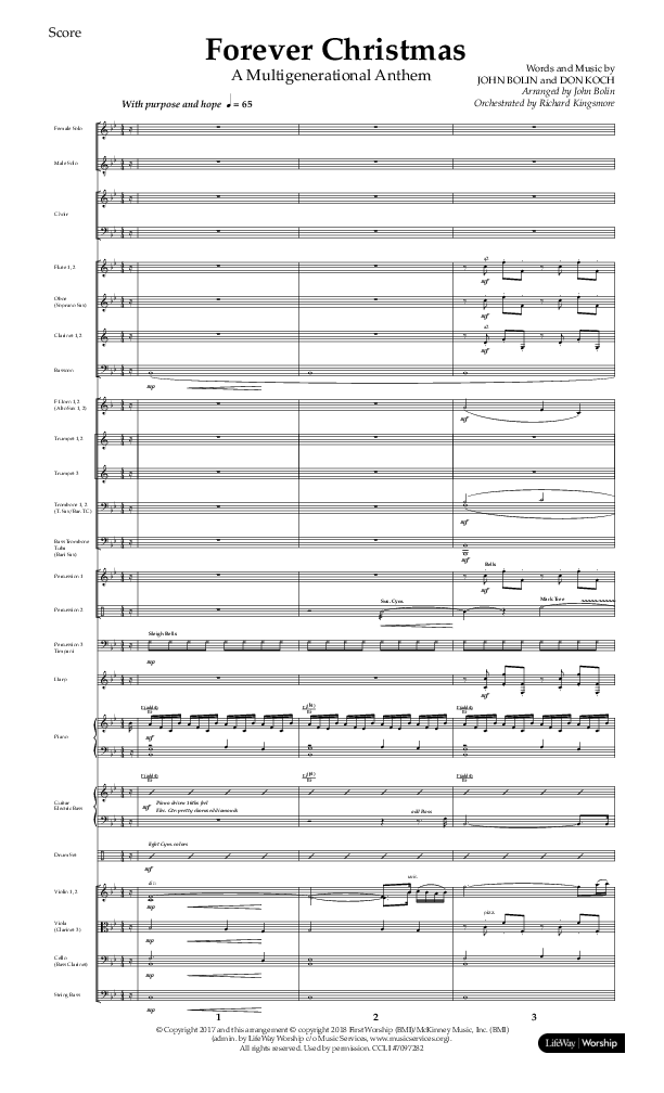 Forever Christmas (Choral Anthem SATB) Conductor's Score (Lifeway Choral / Arr. John Bolin)
