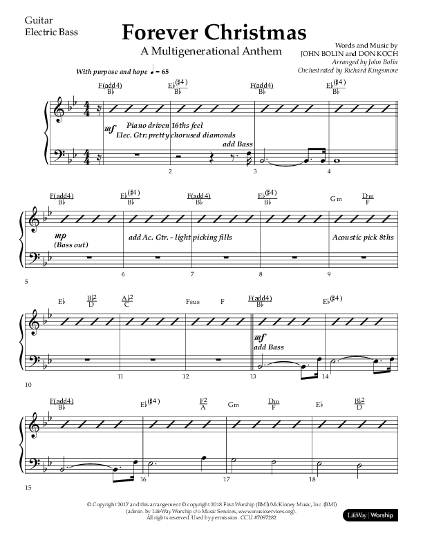 Forever Christmas (Choral Anthem SATB) Guitar (Lifeway Choral / Arr. John Bolin)