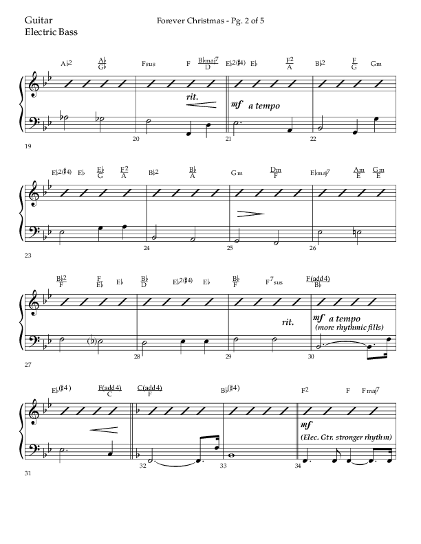 Forever Christmas (Choral Anthem SATB) Guitar (Lifeway Choral / Arr. John Bolin)