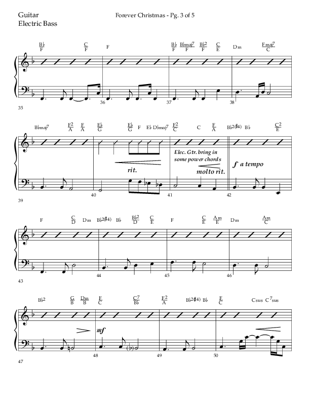 Forever Christmas (Choral Anthem SATB) Guitar (Lifeway Choral / Arr. John Bolin)
