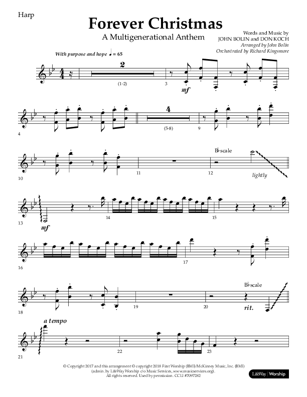 Forever Christmas (Choral Anthem SATB) Harp (Lifeway Choral / Arr. John Bolin)