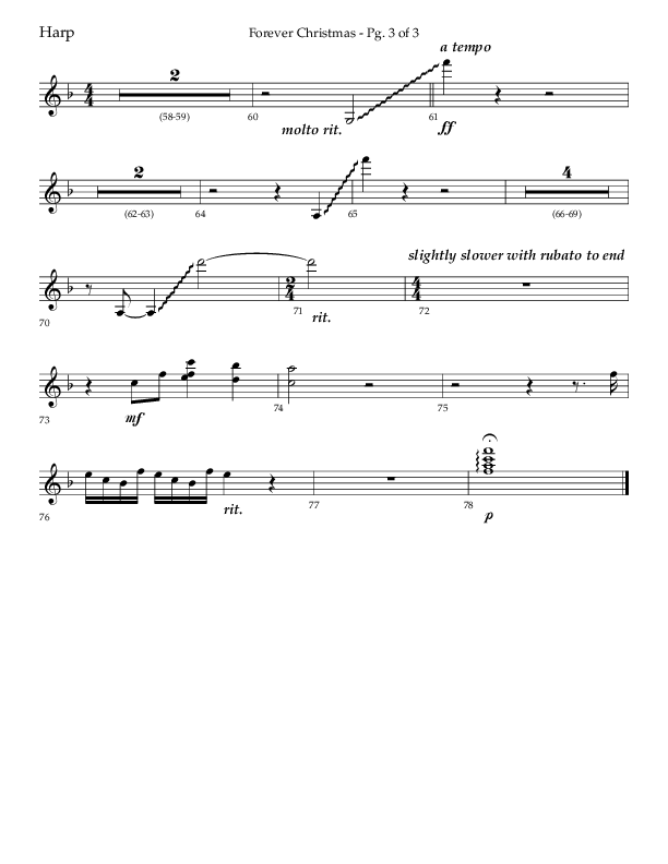 Forever Christmas (Choral Anthem SATB) Harp (Lifeway Choral / Arr. John Bolin)