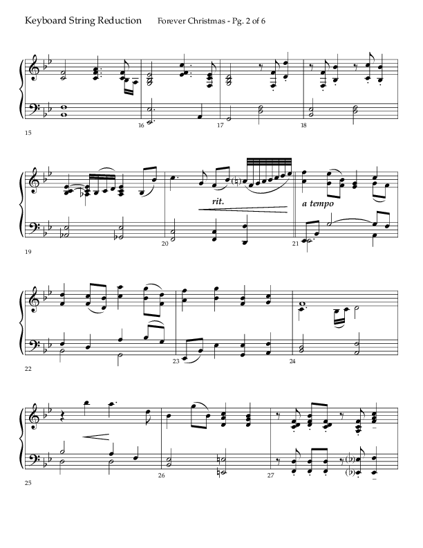 Forever Christmas (Choral Anthem SATB) String Reduction (Lifeway Choral / Arr. John Bolin)