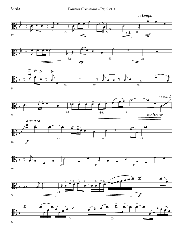 Forever Christmas (Choral Anthem SATB) Viola (Lifeway Choral / Arr. John Bolin)