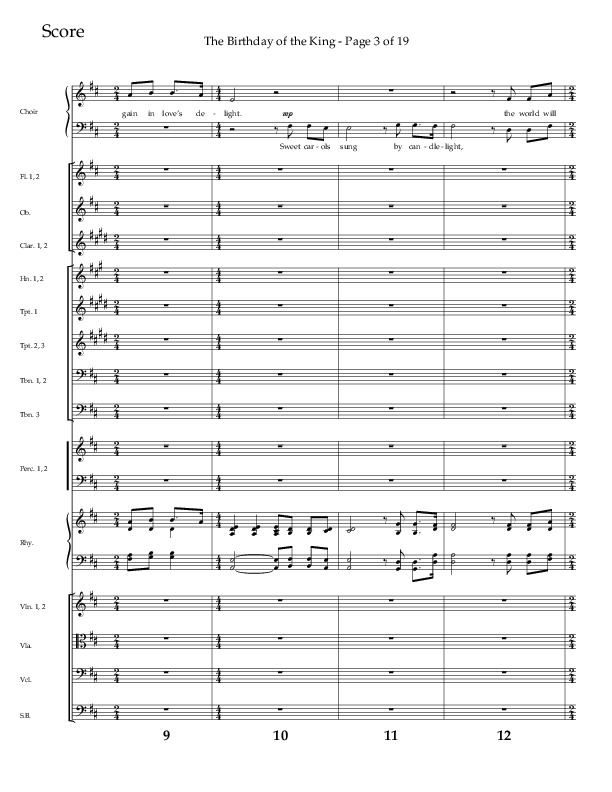 The Birthday Of The King (Choral Anthem SATB) Conductor's Score (Lifeway Choral / Arr. Russell Mauldin)