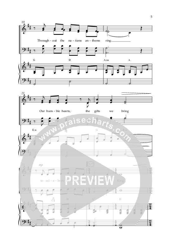 The Birthday Of The King (Choral Anthem SATB) Anthem (SATB/Piano) (Lifeway Choral / Arr. Russell Mauldin)