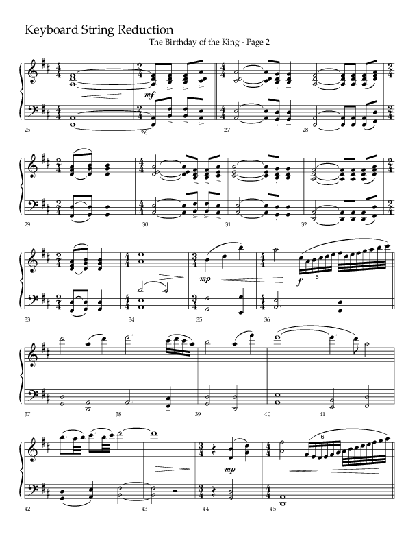 The Birthday Of The King (Choral Anthem SATB) String Reduction (Lifeway Choral / Arr. Russell Mauldin)