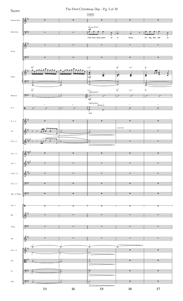 The First Christmas Day (with Joy To The World) (Choral Anthem SATB) Orchestration (Lifeway Choral / Arr. John Bolin)