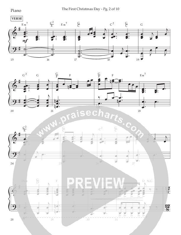 The First Christmas Day (with Joy To The World) (Choral Anthem SATB) Lead Melody & Rhythm (Lifeway Choral / Arr. John Bolin)