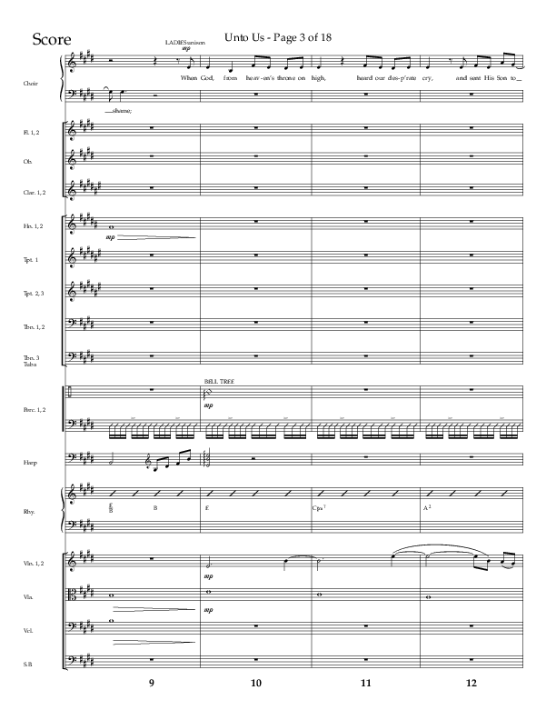 Unto Us (Choral Anthem SATB) Orchestration (Lifeway Choral / Arr. Joshua Spacht)