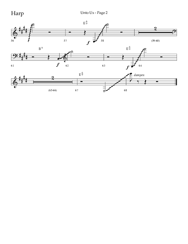 Unto Us (Choral Anthem SATB) Harp (Lifeway Choral / Arr. Joshua Spacht)