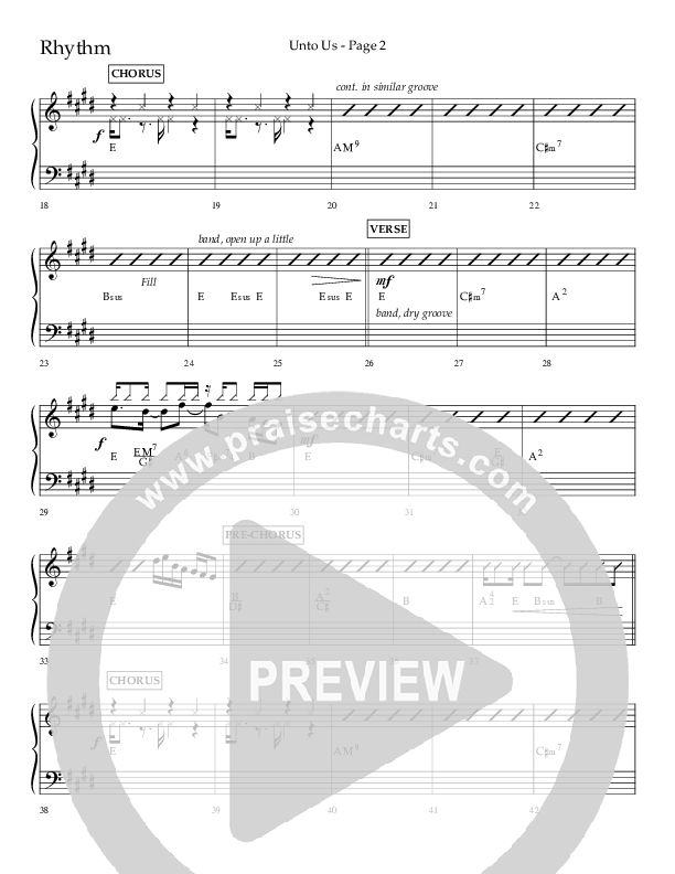 Unto Us (Choral Anthem SATB) Lead Melody & Rhythm (Lifeway Choral / Arr. Joshua Spacht)