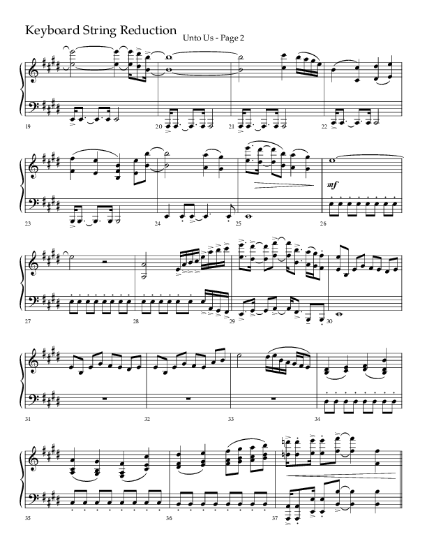 Unto Us (Choral Anthem SATB) String Reduction (Lifeway Choral / Arr. Joshua Spacht)