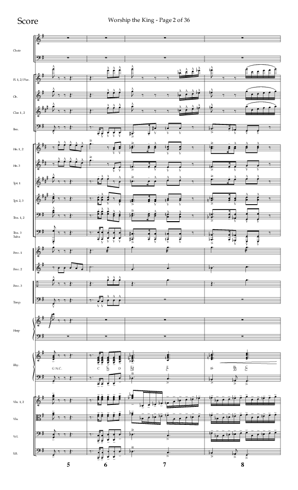 Worship The King (Choral Anthem SATB) Orchestration (Lifeway Choral / Arr. David Clydesdale)