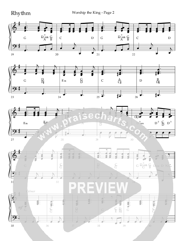 Worship The King (Choral Anthem SATB) Lead Melody & Rhythm (Lifeway Choral / Arr. David Clydesdale)