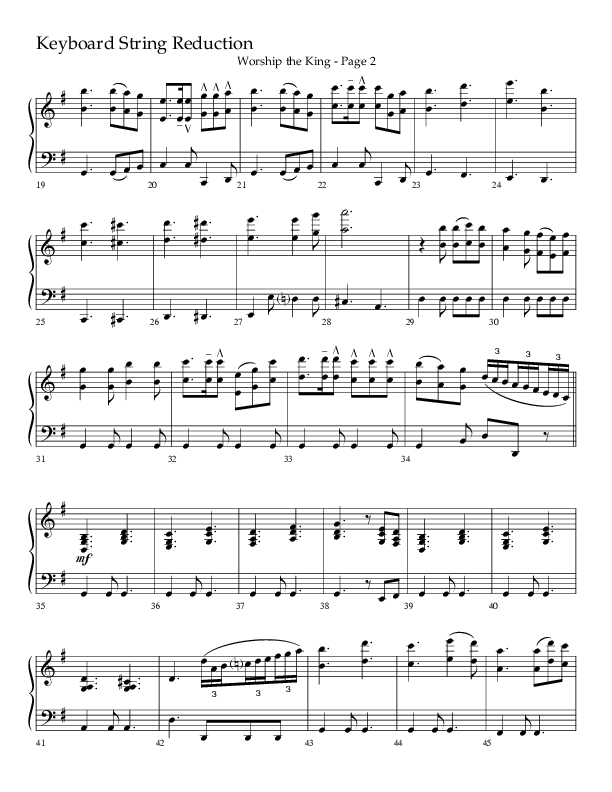 Worship The King (Choral Anthem SATB) String Reduction (Lifeway Choral / Arr. David Clydesdale)