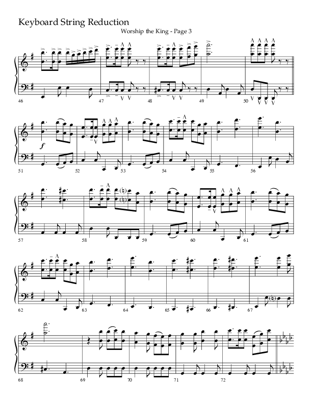 Worship The King (Choral Anthem SATB) String Reduction (Lifeway Choral / Arr. David Clydesdale)