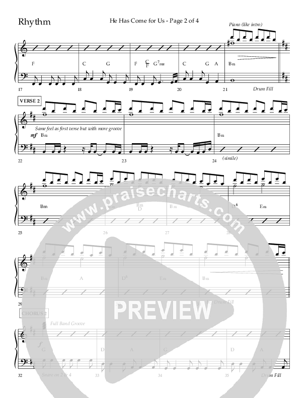 He Has Come For Us (God Rest Ye Merry Gentleman) (Choral Anthem SATB) Lead Melody & Rhythm (Orch. Danny Mitchell / Arr. David Wise / Lifeway Choral)