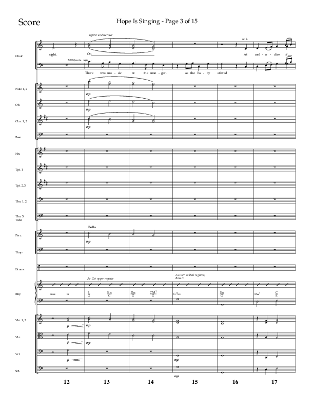 Hope Is Singing (Choral Anthem SATB) Conductor's Score (Arr. Camp Kirkland / Lifeway Choral)
